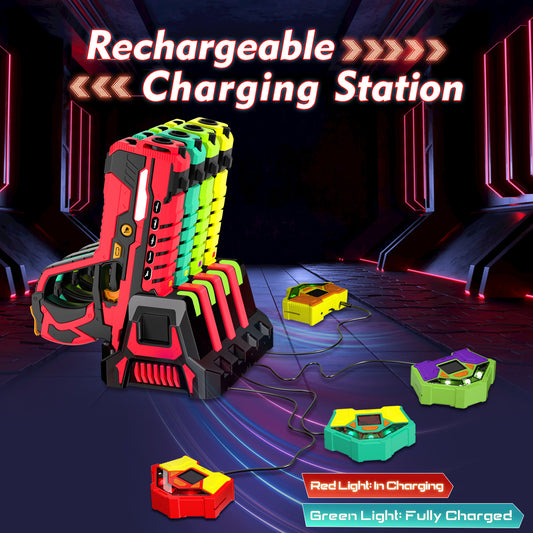 Vatos Rechargeable Laser Tag Guns Set with Receivers 2.4GHz Data SYNC Display Laser Game